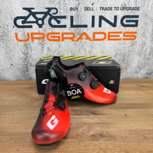 New! Gaerne Carbon G.STL Red/Black EU 44 3-Bolt Boa Clipless Road Cycling Shoes