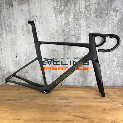2024 Cannondale SuperSix EVO Hi-Mod 56cm Carbon Frameset Smoke Black Momo Bar
