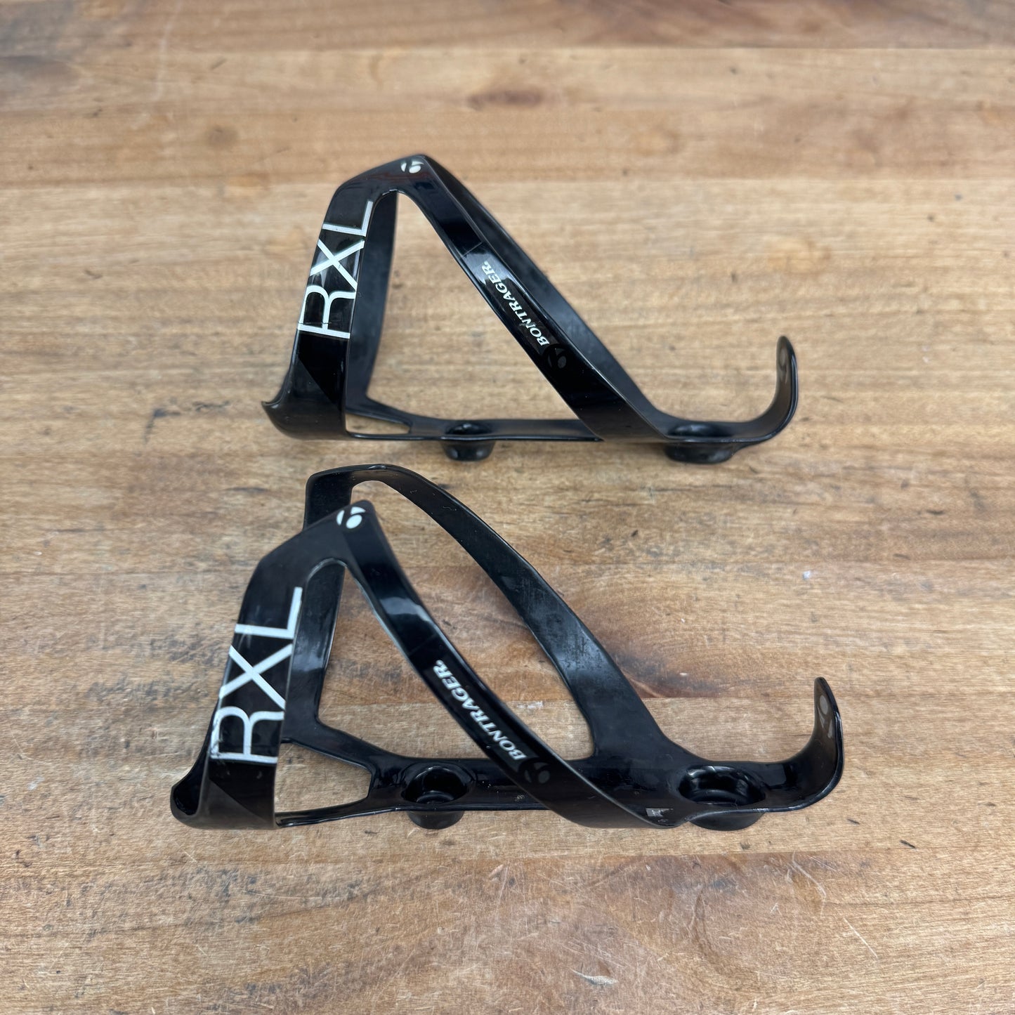 Pair Bontrager RXL Black Carbon Road Bike Water Bottle Cages 40g
