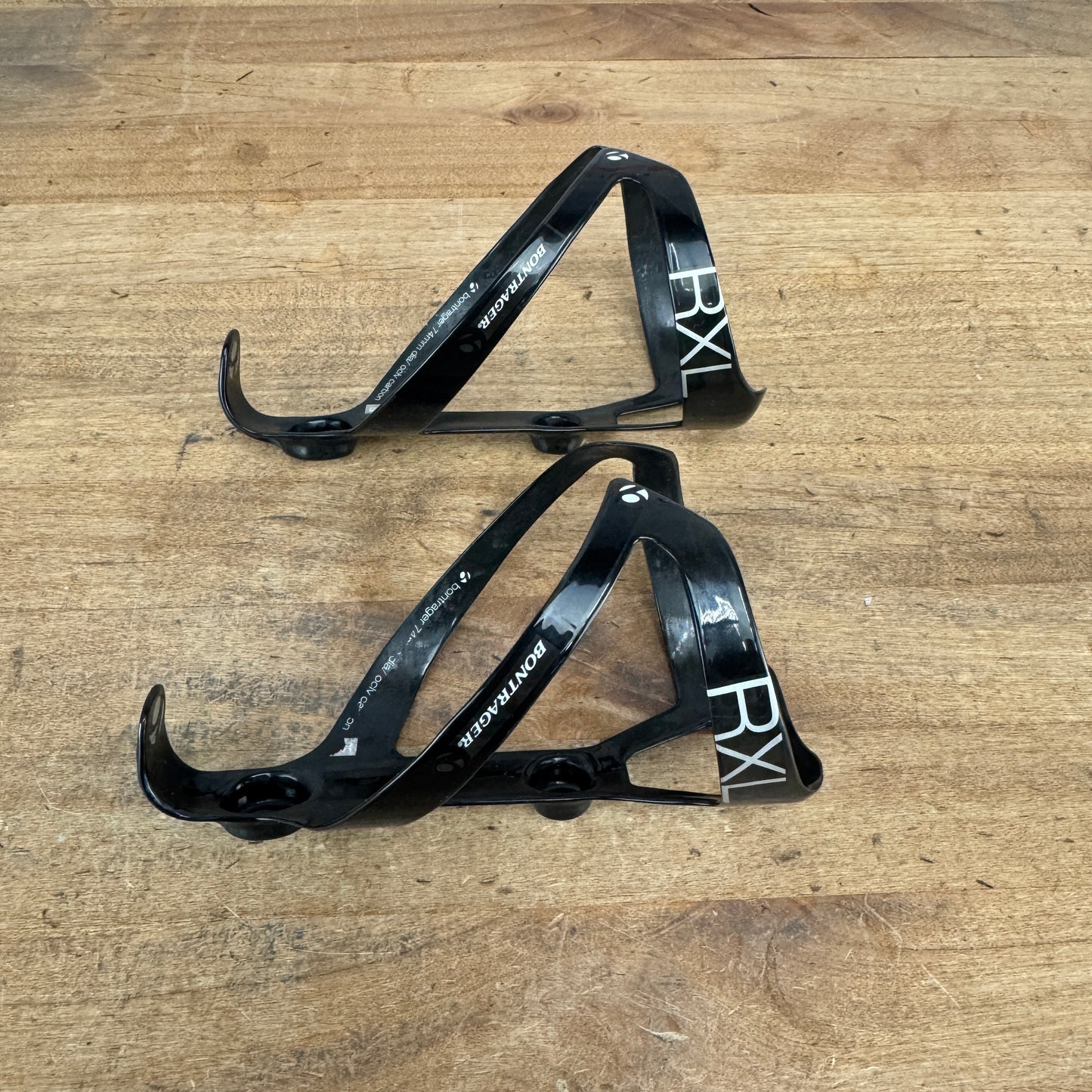 Pair Bontrager RXL Black Carbon Road Bike Water Bottle Cages 40g