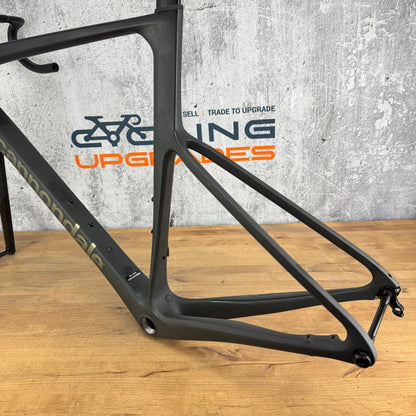 2024 Cannondale SuperSix EVO Hi-Mod 56cm Carbon Frameset Smoke Black Momo Bar