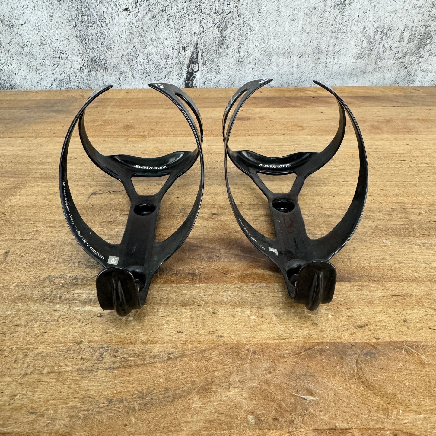 Pair Bontrager RXL Black Carbon Road Bike Water Bottle Cages 40g
