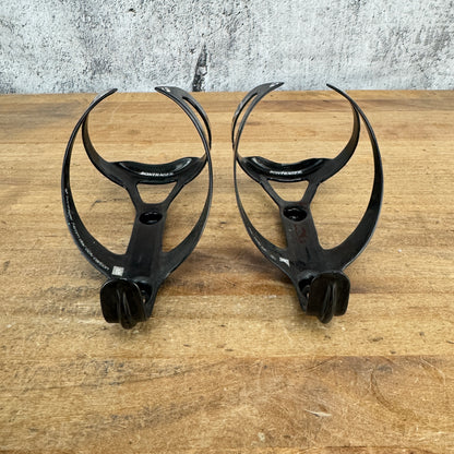 Pair Bontrager RXL Black Carbon Road Bike Water Bottle Cages 40g