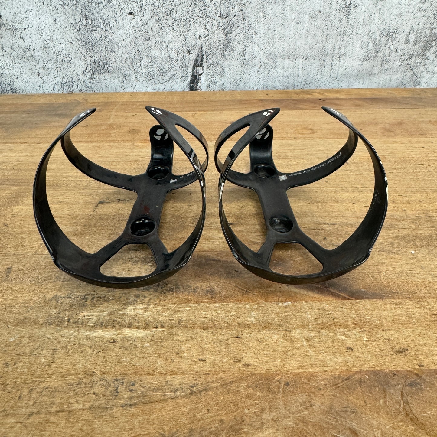 Pair Bontrager RXL Black Carbon Road Bike Water Bottle Cages 40g