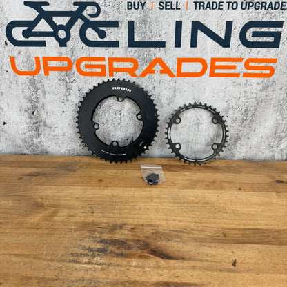 Ridden Once! Rotor Aero Round 4-Bolt 110BCD 50/37t Bike Chainring Set 167g