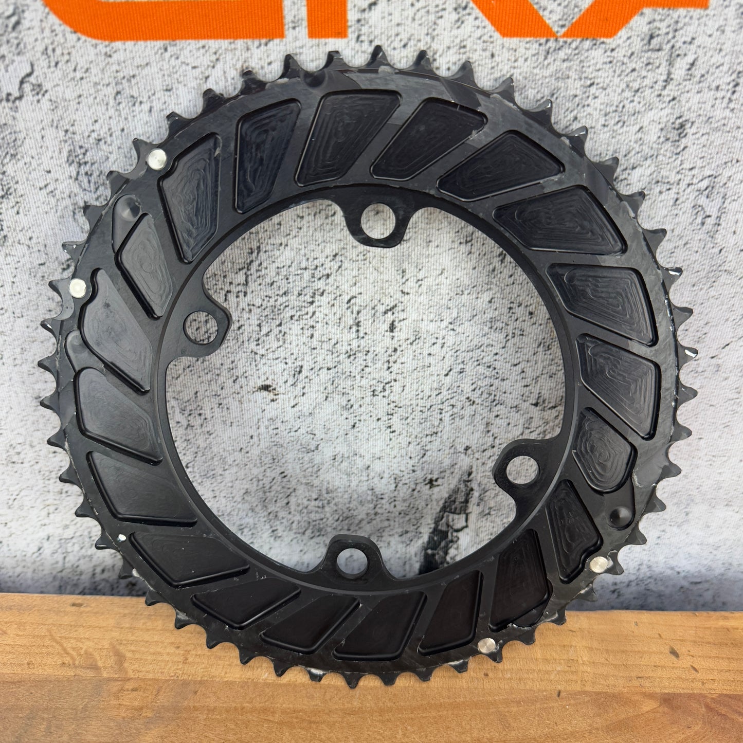Ridden Once! Rotor Aero Round 4-Bolt 110BCD 50/37t Bike Chainring Set 167g