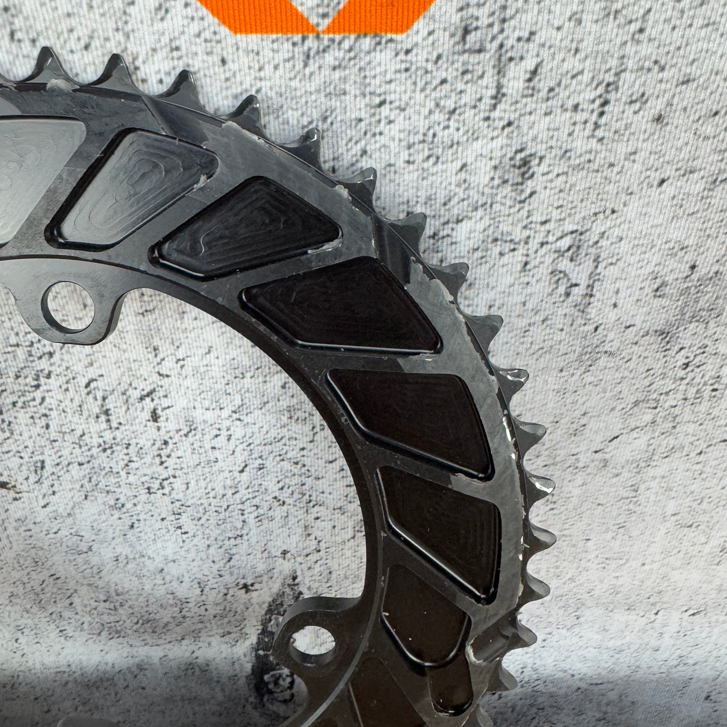Ridden Once! Rotor Aero Round 4-Bolt 110BCD 50/37t Bike Chainring Set 167g
