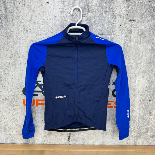 Light Use! Attaquer All Day Winter Long Sleeved Medium Navy/Royal Cycling Jersey