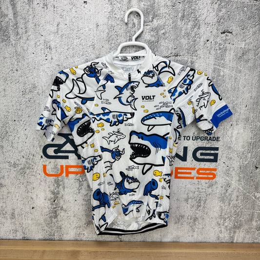 Ridden Once! Volt Jackalope Shark Attack Pro Road/XC Small Cycling Jersey