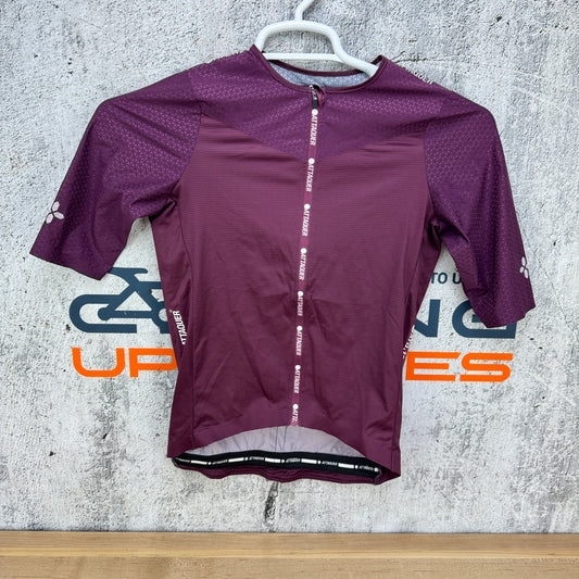Light Use! Attaquer Ultra Aero Short Sleeve Small Burgundy Cycling Jersey