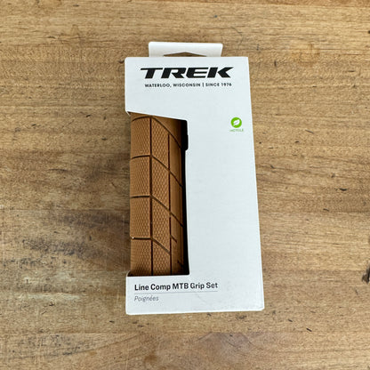 New! Trek Line Comp MTB Handlebar Tan Lock-On Grips Set