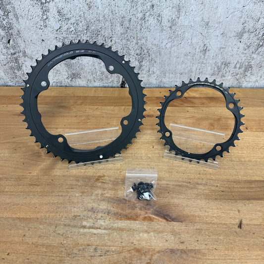 Ridden Once! Campagnolo Record 50/34t 4-Bolt 145/112BCD 12-Speed Chainring Set