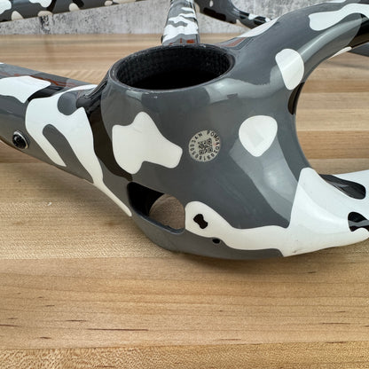 Open U.P. Small Black Magic Paint White Camo Disc Carbon Gravel Frameset 1550g