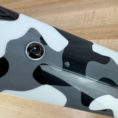 Open U.P. Small Black Magic Paint White Camo Disc Carbon Gravel Frameset 1550g