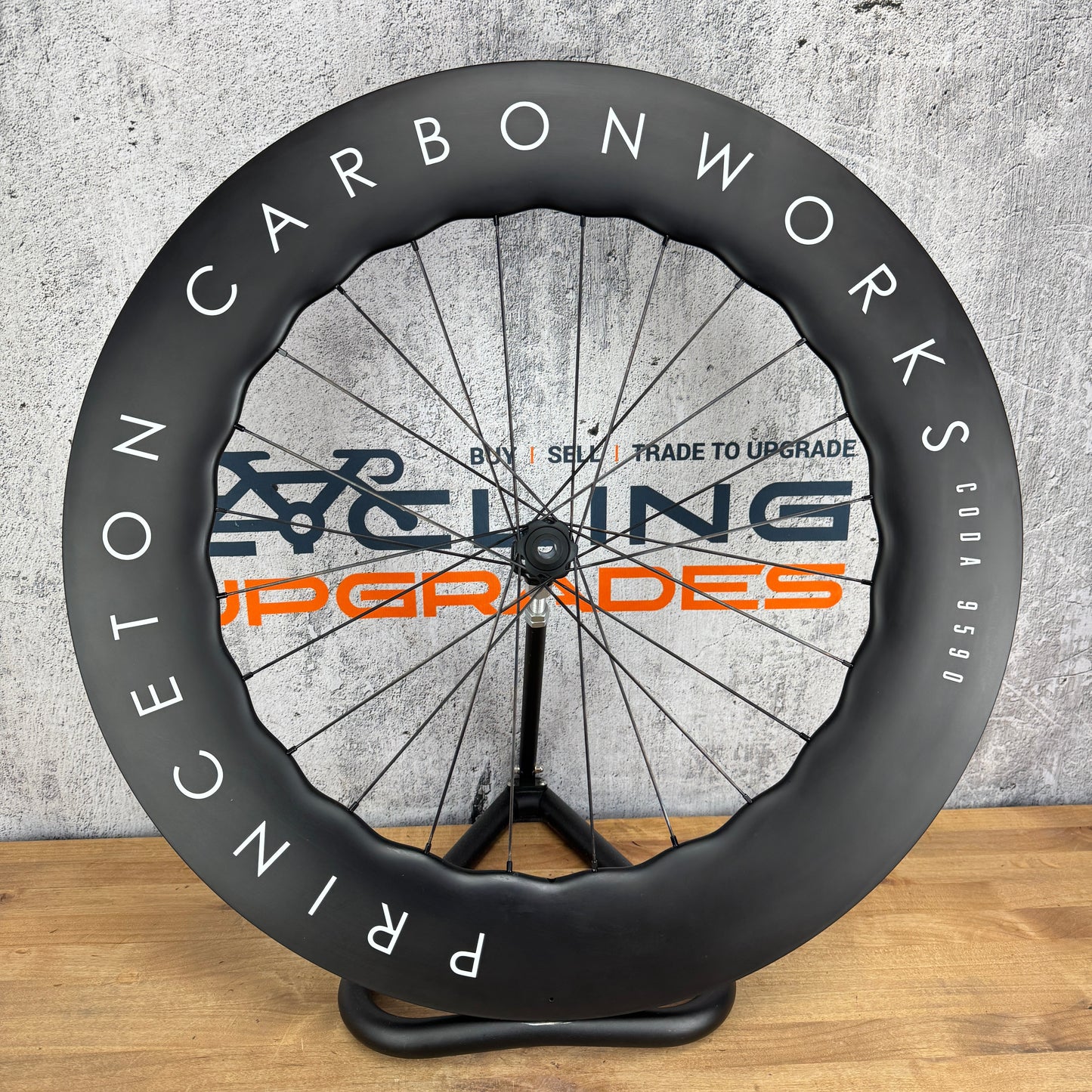 Mint! Princeton CarbonWorks Coda 9590 Carbon Tubeless Disc Front Wheel 700c 864g