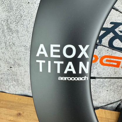 Ridden Once! Aero Coach Aeox Titan Carbon Tubeless Disc Front Wheel 700c 1033g