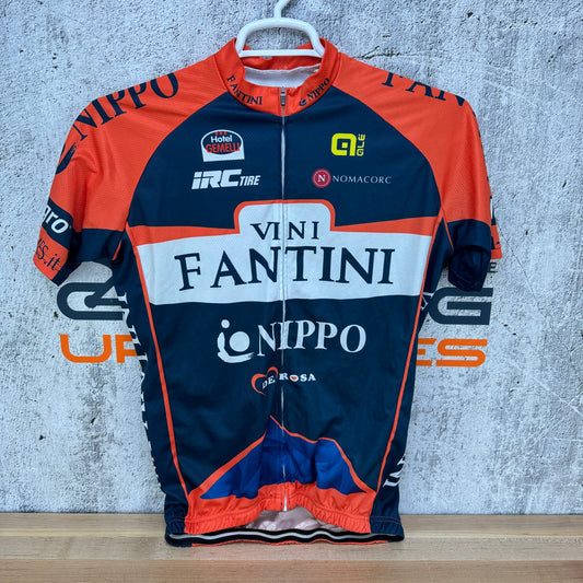 Ale Vini Fantini Custom Men's XL Blue/Orange Short Sleeve Cycling Jersey