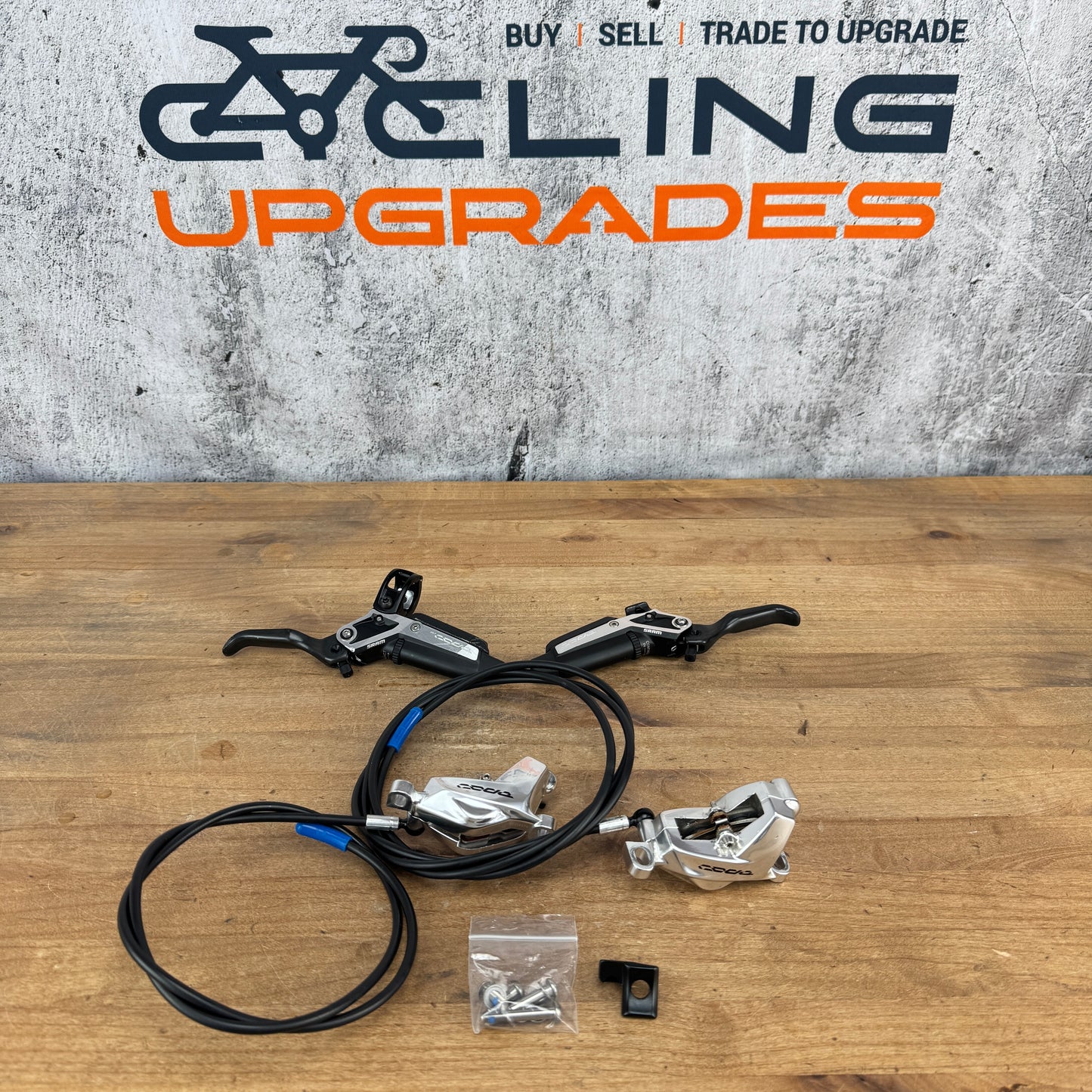 Low Mile! SRAM Code Ultimate Stealth Hydraulic Post Mount 4-Piston Disc Brakeset