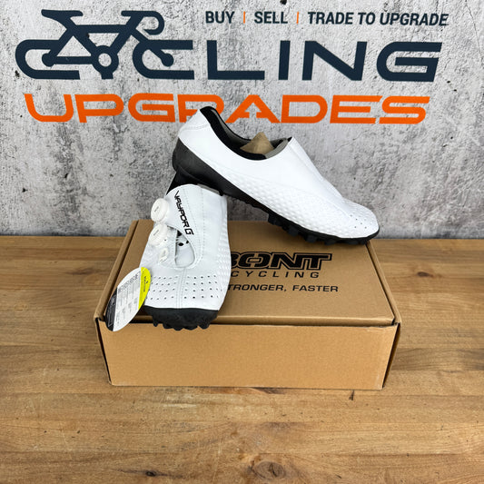New! Bont Vapor G Men's 43 EU White 2-Bolt MTB GravelCycling Shoes MSRP $425