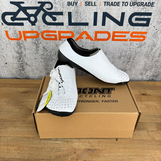 New! Bont Vapor S Men's 43 EU 3-Bolt White Road Cycling Shoes BOA MSRP $549