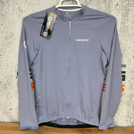 New w/ Tags! Darevie Carbon Men's 2XL Long Sleeve UV Protection Cycling Jersey