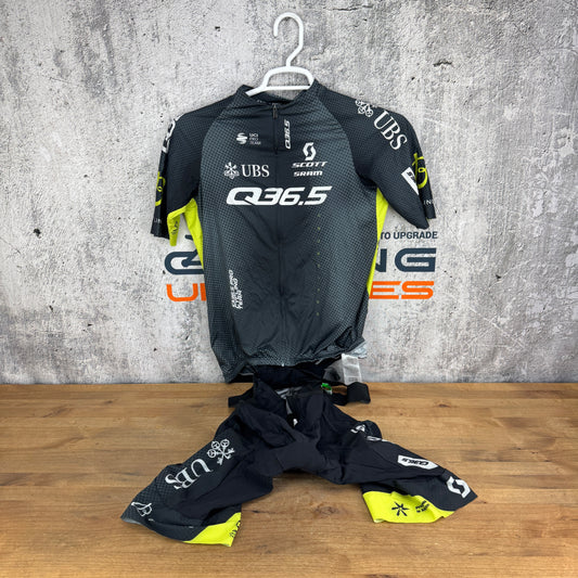 Ridden Once! Q36.5 Dottore Pro Men's XL Team Bib Shorts and Jersey Team Kit Cycling