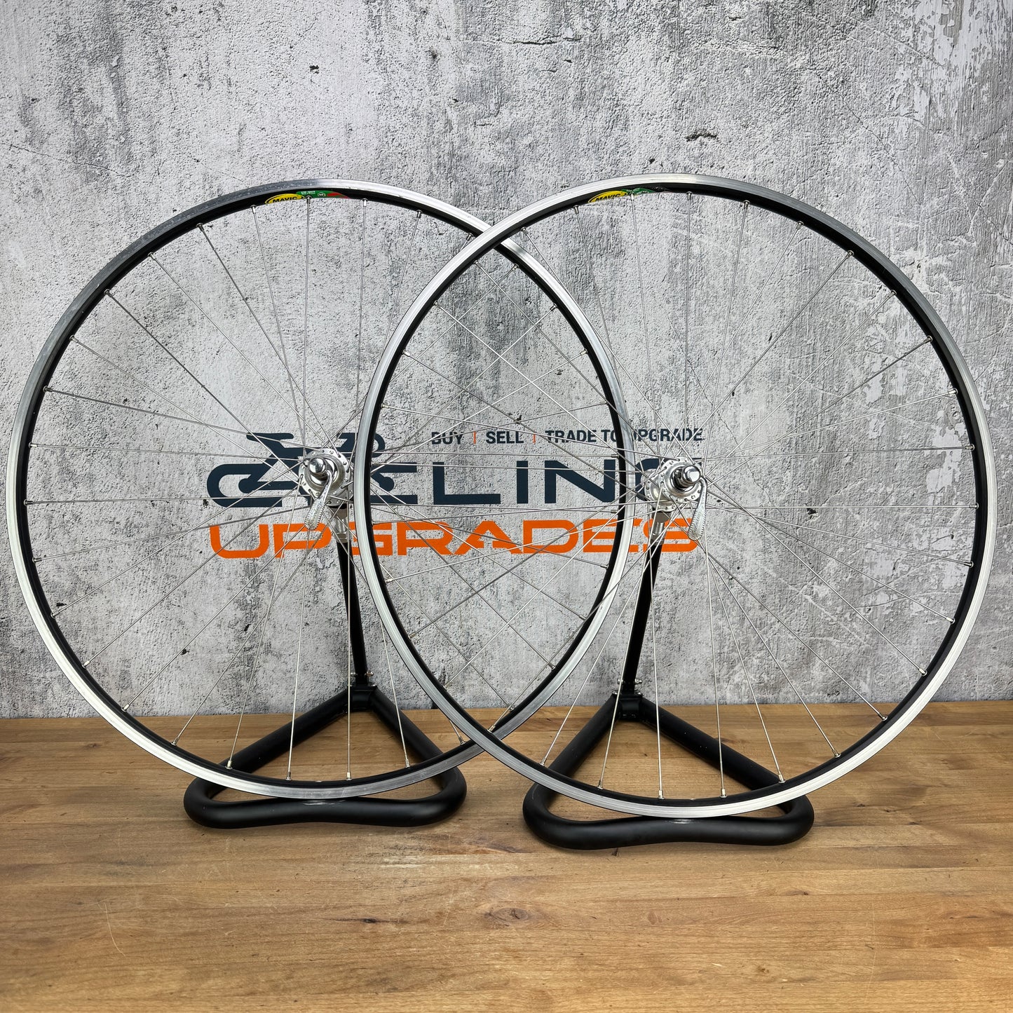 Vintage! Mavic MA3 Campagnolo Record Hubs Rim Brake Alloy Bike Wheelset 700c