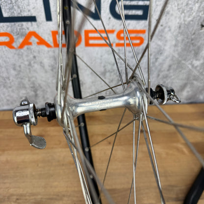 Vintage! Mavic MA3 Campagnolo Record Hubs Rim Brake Alloy Bike Wheelset 700c