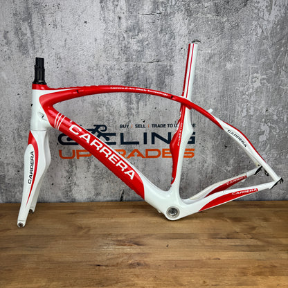 2010 Carrera Phibra 2 Medium 55cm Rim Brake Carbon Bike Frameset 700c 1837g