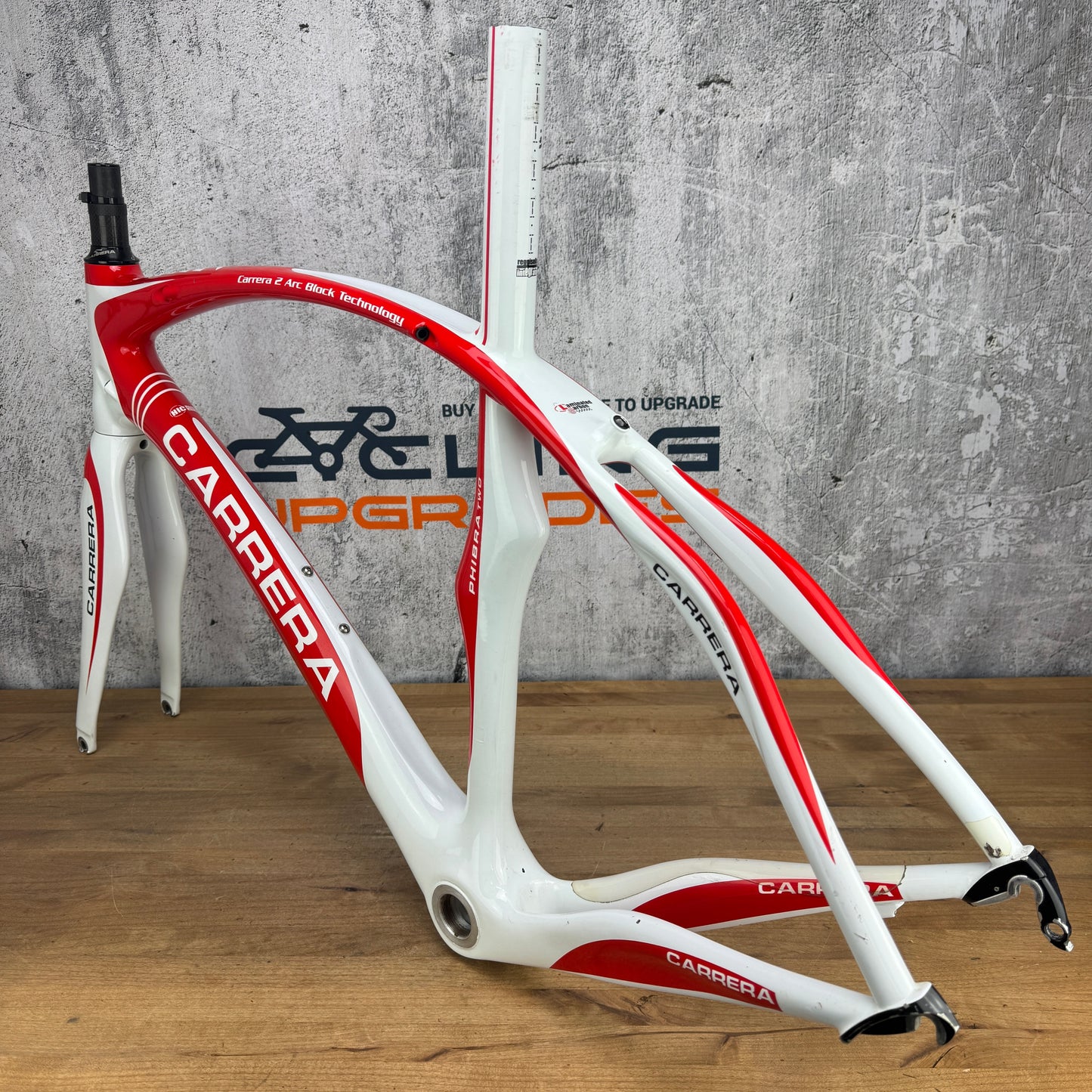 2010 Carrera Phibra 2 Medium 55cm Rim Brake Carbon Bike Frameset 700c 1837g