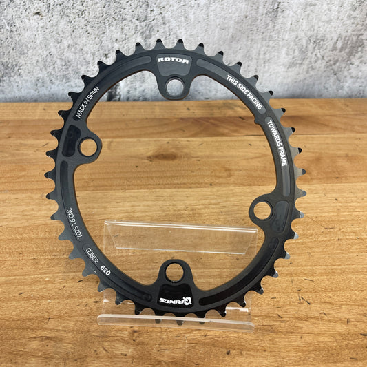 Low Mile! Rotor Q-Rings 39t 110BCD Q39 4-Bolt 110BCD Inner Chainring Road Bike