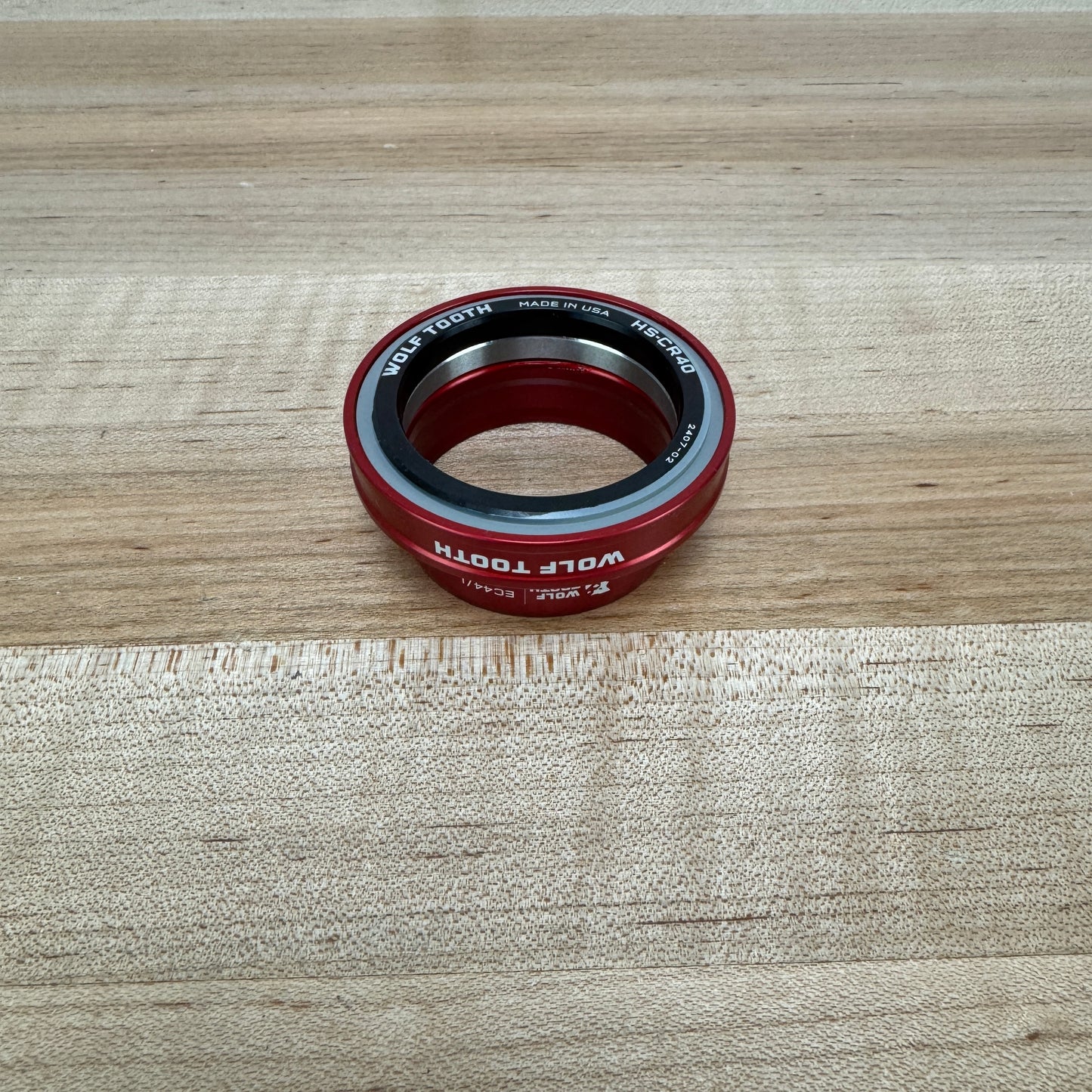 Wolf Tooth EC44/40 Red Lower Headset Bearing and Cup 48g