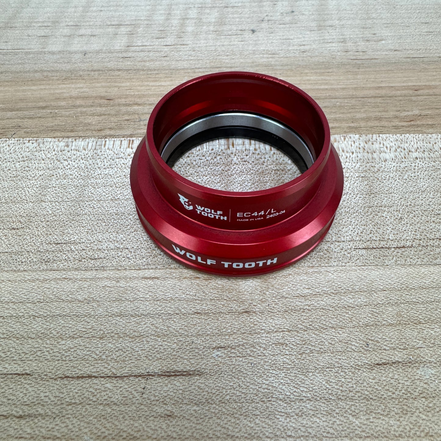 Wolf Tooth EC44/40 Red Lower Headset Bearing and Cup 48g