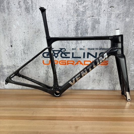 Low Mile! Ventum NS1 Onyx Medium Carbon Disc Brake Frameset 700c 1586g