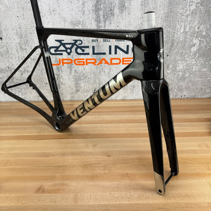 Low Mile! Ventum NS1 Onyx Medium Carbon Disc Brake Frameset 700c 1586g