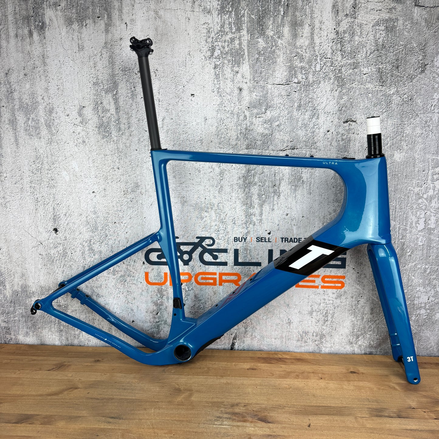 New! 3T Exploro Ultra 61cm Indigo Carbon Gravel Disc Brake Frameset 700c 2402g