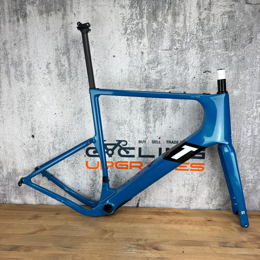New! 3T Exploro Ultra 61cm Indigo Carbon Gravel Disc Brake Frameset 700c 2402g