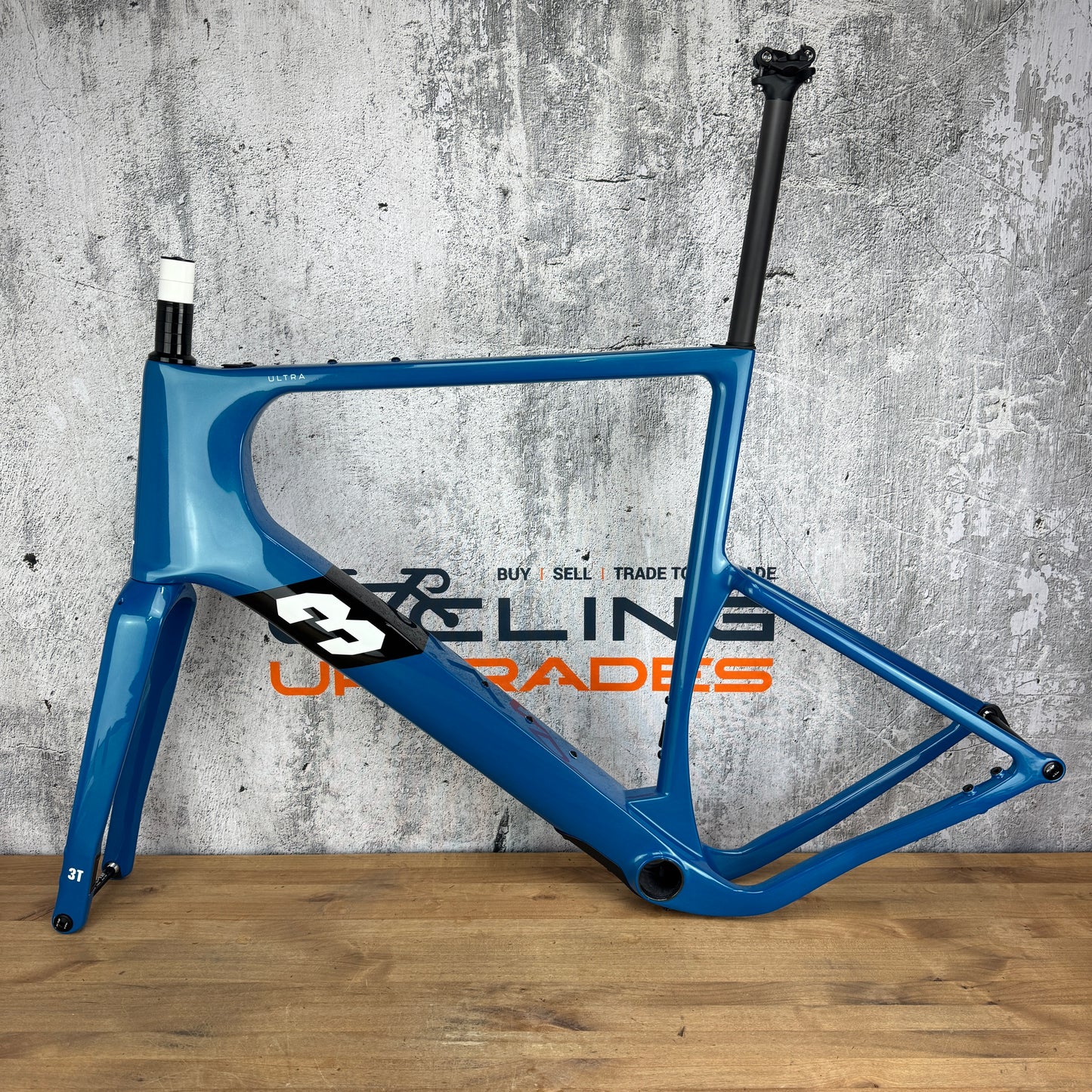 New! 3T Exploro Ultra 61cm Indigo Carbon Gravel Disc Brake Frameset 700c 2402g