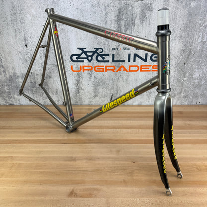 Vintage! 2001 Litespeed Classic 58x60cm Rim Brake Titanium Frameset 700c Chris King