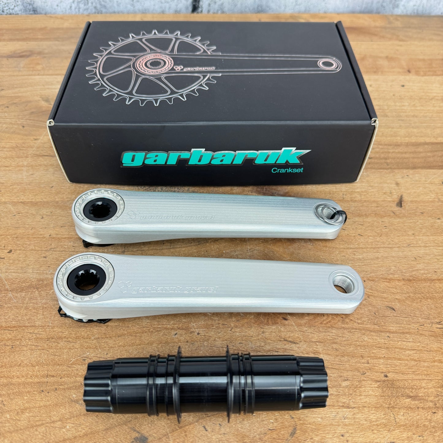 New! Garbaruk 170mm Silver Road/Gravel Bike Crankset Crank Arms 416g