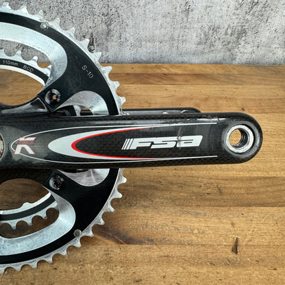 FSA K-Force 172.5mm 50/34 10-Speed 110BCD 24mm Spindle Carbon Bike Crankset 630g