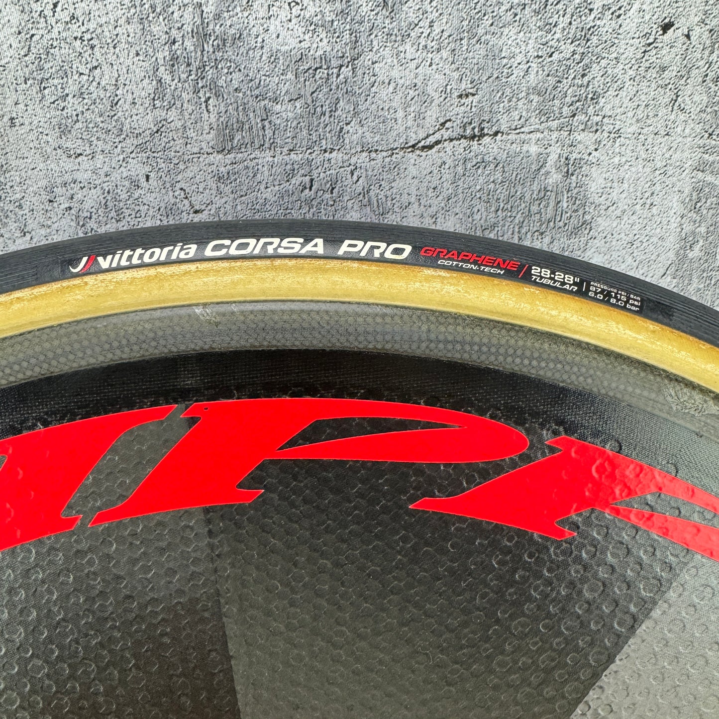 Zipp 900 Full Disc Carbon Tubular Rear Wheel 700c Rim Brake Vittoria Corsa Pro