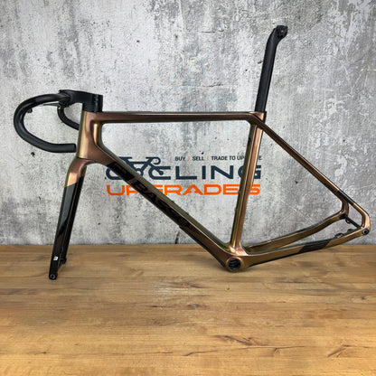 Mint! Basso Palta II Medium Carbon Gravel Disc Frameset 700c Gold Bum 2729g