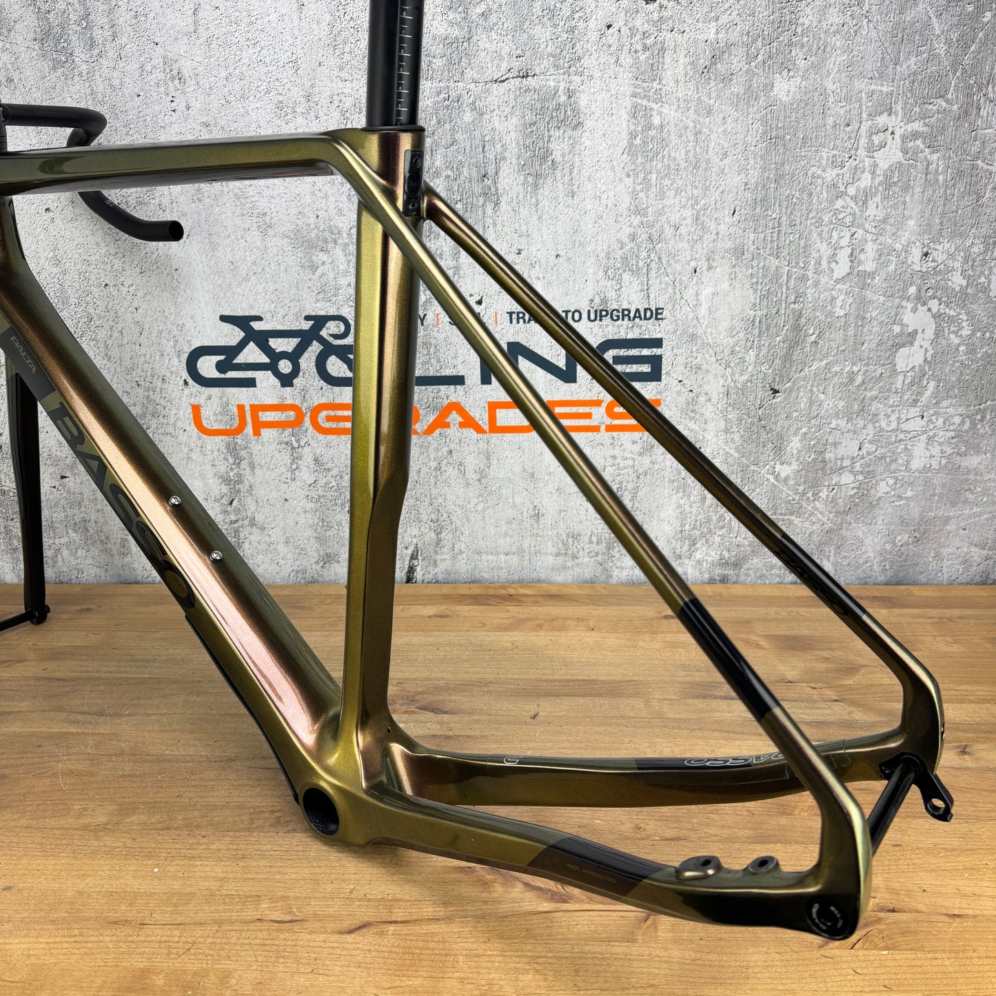 Mint! Basso Palta II Medium Carbon Gravel Disc Frameset 700c Gold Bum 2729g