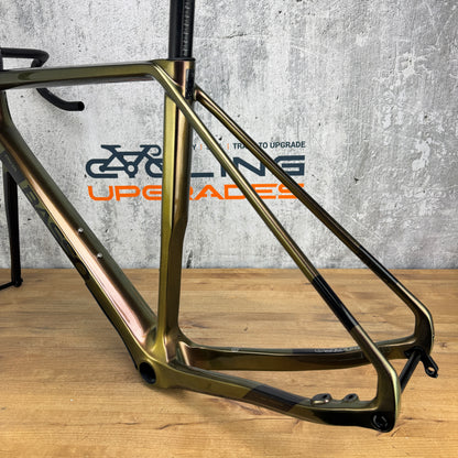 Mint! Basso Palta II Medium Carbon Gravel Disc Frameset 700c Gold Bum 2729g