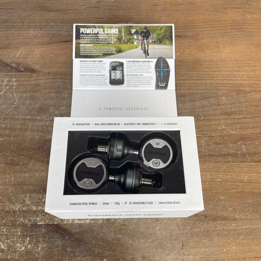 New! Wahoo Powrlink Zero Stainless Steel Spindle Dual Sided Power Meter Pedals