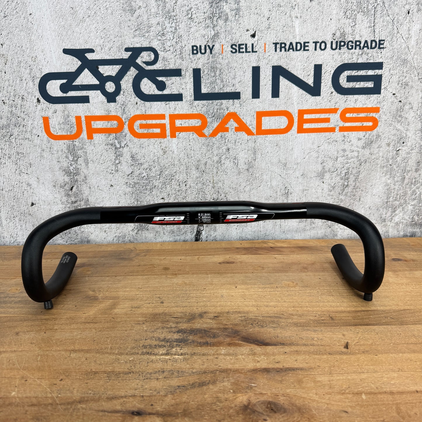 Low Mile! FSA Wing Pro Compact Alloy 44cm x 31.8mm 80mm Reach Handlebar 287g