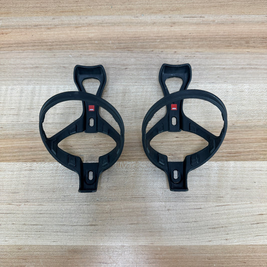 Low Mile! Pair Elite Leggero Carbon Black Water Bottle Cages 35g