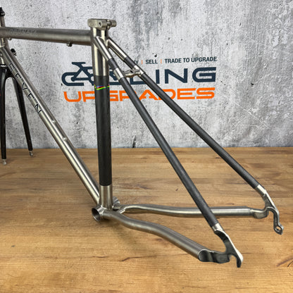 2002 Seven Cycles Odonata 51cm Rim Brake Carbon Titanium Frameset 700c 1671g