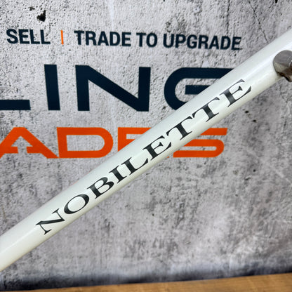 Vintage! Nobilette 57.5cm Rim Brake Steel Frameset 700c White 2878g